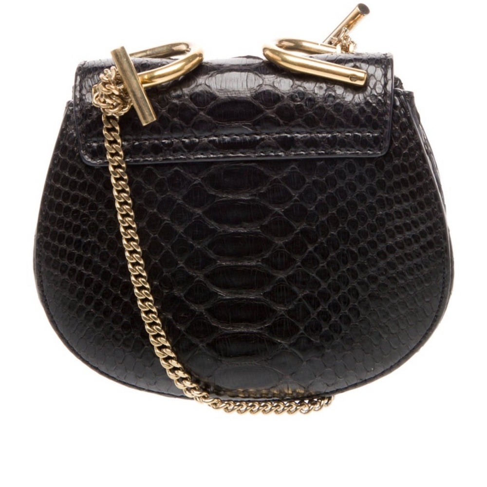 Chole Black Python Crossbody Bag - image 2